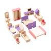 19 шт. деревянная мебель для кукольного домика набор кукольных игрушек реалистичная миниатюра для