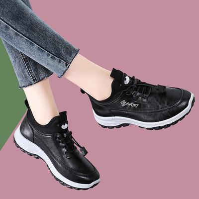 Вышитые кожаные туфли на мягкой подошве, женские туфли, нескользящие кожаные туфли, повседневные спортивные туфли для ходьбы, офисные туфли