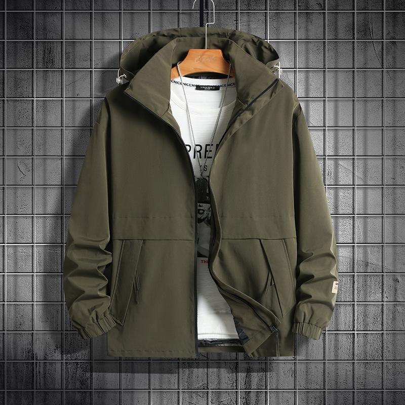 M-8XL Мужская спортивная повседневная куртка с капюшоном больших размеров, рабочее пальто