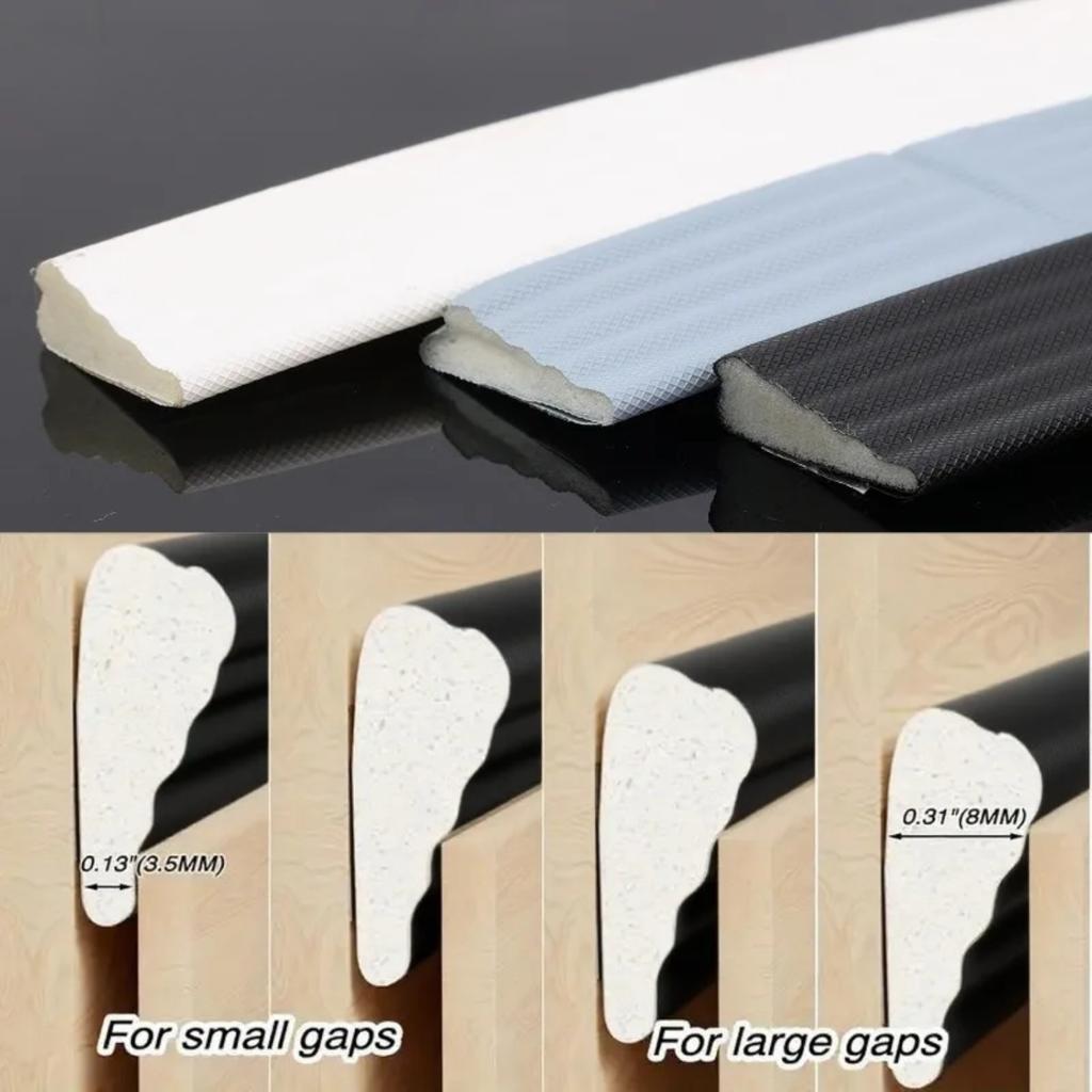 Acoustic Foam Window Sealing Strip Self Adhesive Soundproof Windproof Weather Stripping for Door Gap Door Seal Acoustic Panel