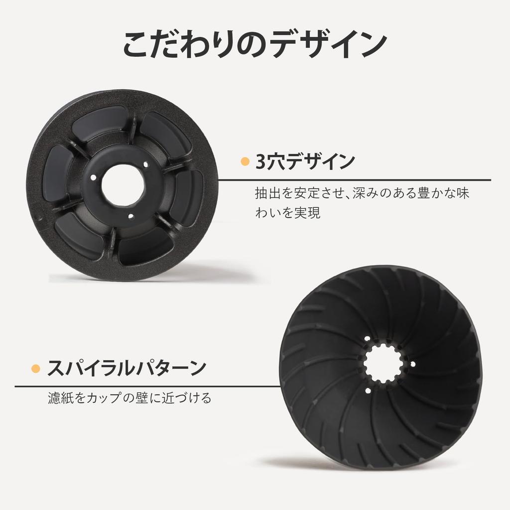 Vandroop Coffee Dripper, Foldable, Reusable Silicone, Portable, for Hand Drip Coffee (1-2 Cups) (Black)