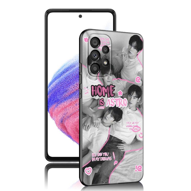 Черный чехол для телефона Astro Kpop для Samsung A13 A22 A24 A32 A23 A25 A34 A35 A52S A53 A54 A55 A73 5G A12 A14 A15 A31 A33 A50 A51 A72