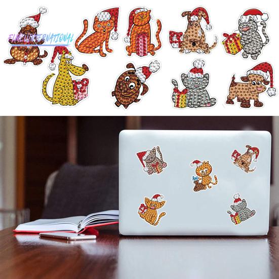 1 комплект, наклейка с алмазной живописью, набор рождественских наклеек «сделай сам», устойчивая к выцветанию наклейка со стразами для детей и взрослых