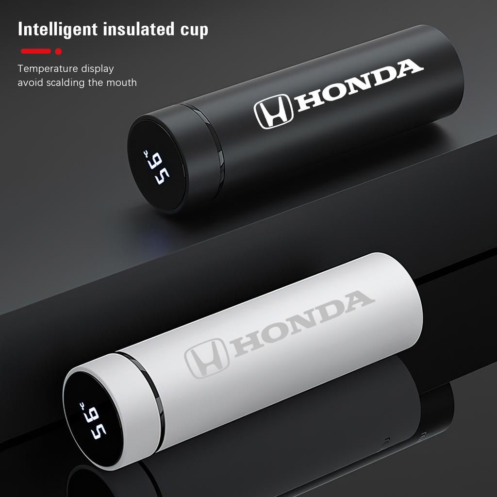 Car Accessories Thermos Bottle Temperature Display Insulated Cup For Honda Civic Fit Jazz Accord Pilot CRV Odyssey Passport City XL7