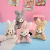 Очаровательный плюшевый брелок-кролик в стиле плюшевого мишки, мягкий и пушистый, аксессуары для рюкзака