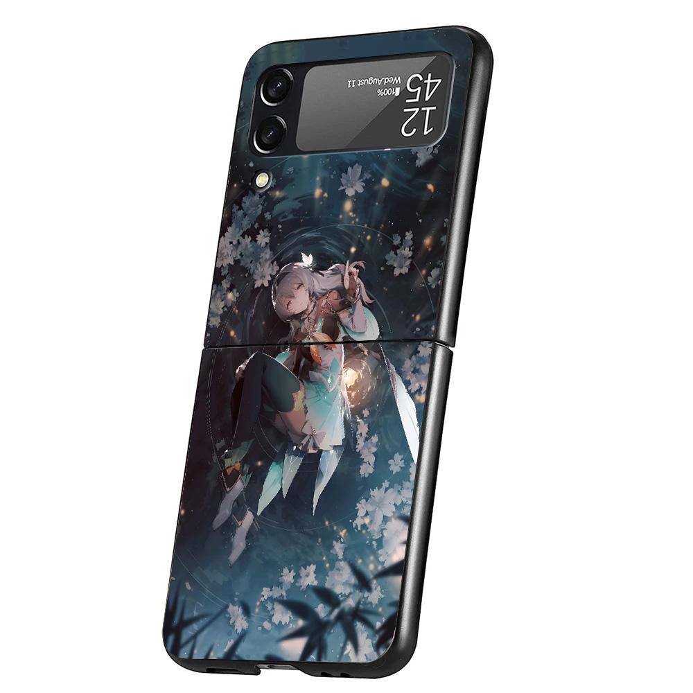 Honkai Star Rail Firefly Cover Phone Case For Samsung Galaxy Z Flip 7 6 5 4 3 5G Flip7 Flip6 Flip5 Flip4 Flip3 Black Fundas Shel