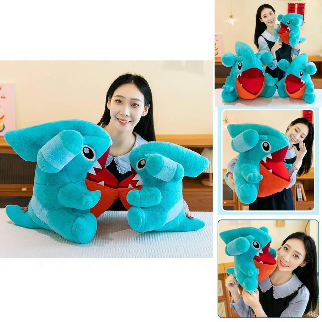 Cute Round Shark Stuffed Animal Offering Cuddly Huggable Comfort For Kids