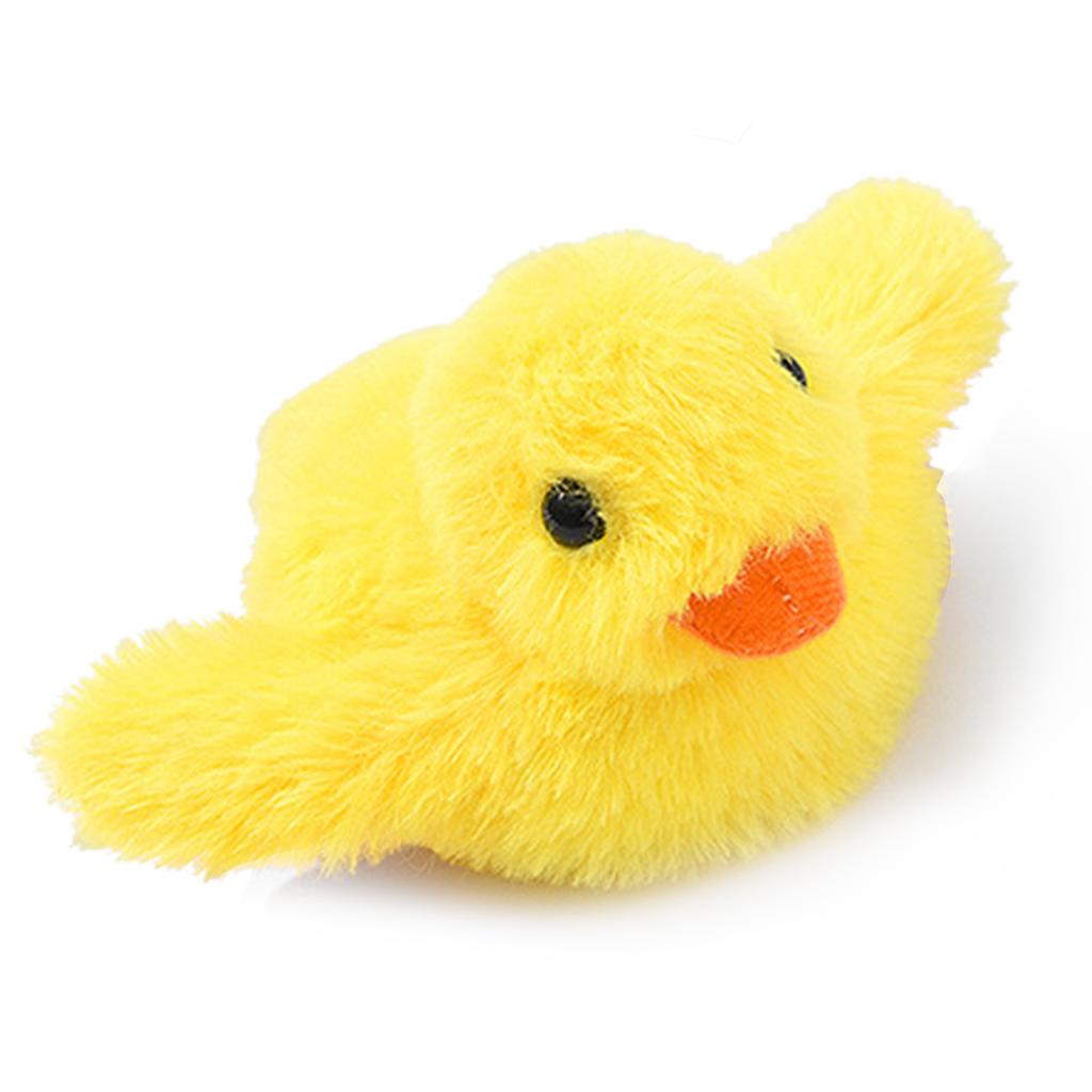 Electric Little Yellow Duck Toys Smart Automatic Plush Vibrating Sound Electric Cat Toy for Cats Kittens
