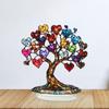 Heart Tree Desktop Ornament 2D Flat Decoration Collection Tabletop Centerpiece Lightweight