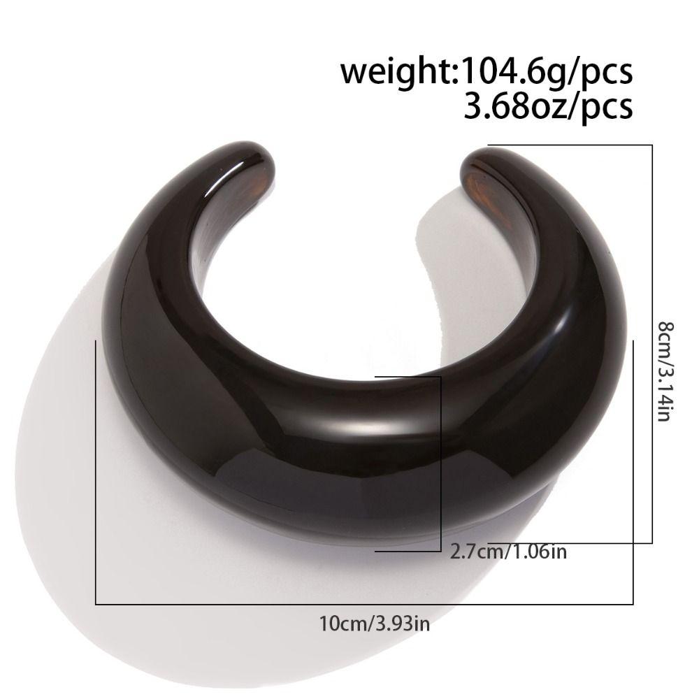 Богемный нерегулярный широкий браслет блестящее ретро-кольцо на руку простое акриловое украшение на открытый браслет