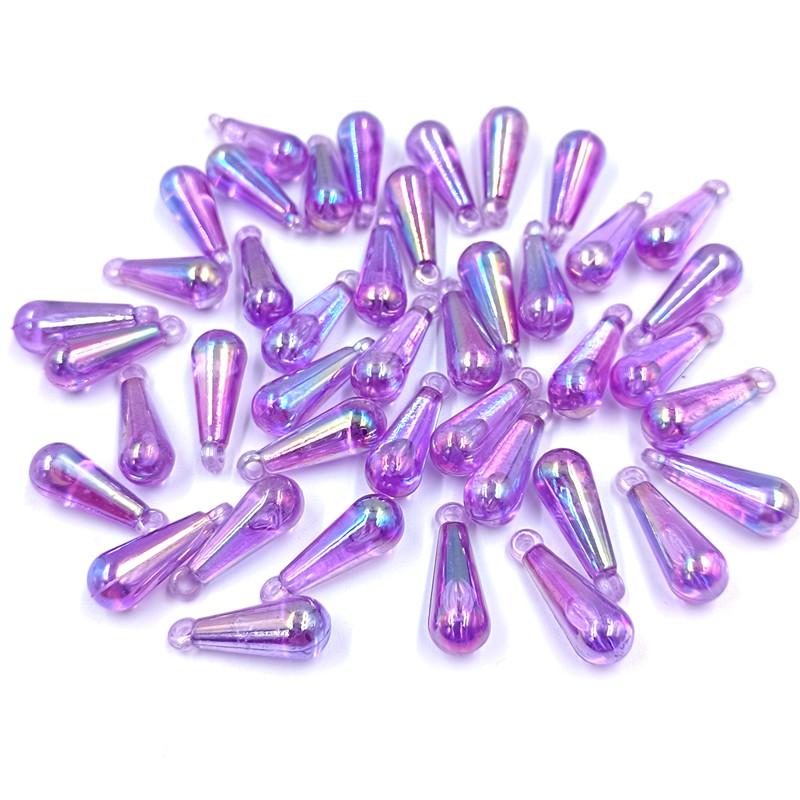 AB Цвет Капли Воды Бусины Разбросанные Бусины 20 шт. 8*22 мм Сплошной Цвет Аксессуары Для Одежды Аксессуары Для Волос Подвеска Популярные Волшебные Цвета Новые Бусины
