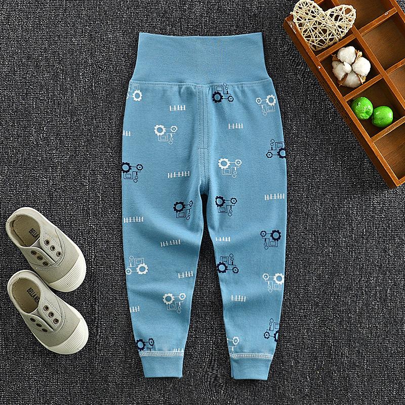 High Waist Girls Boys Cotton Trousers Spring Autumn Children's Trousers Stretch Pants Wear Trousers