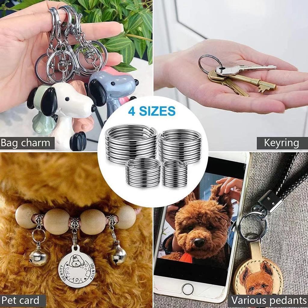 10/20Pcs Silver Plated Metal Keychain Ring Split Ring Keyfob Key Holder Rings Women Men DIY Key Ring Accessories Wholesale