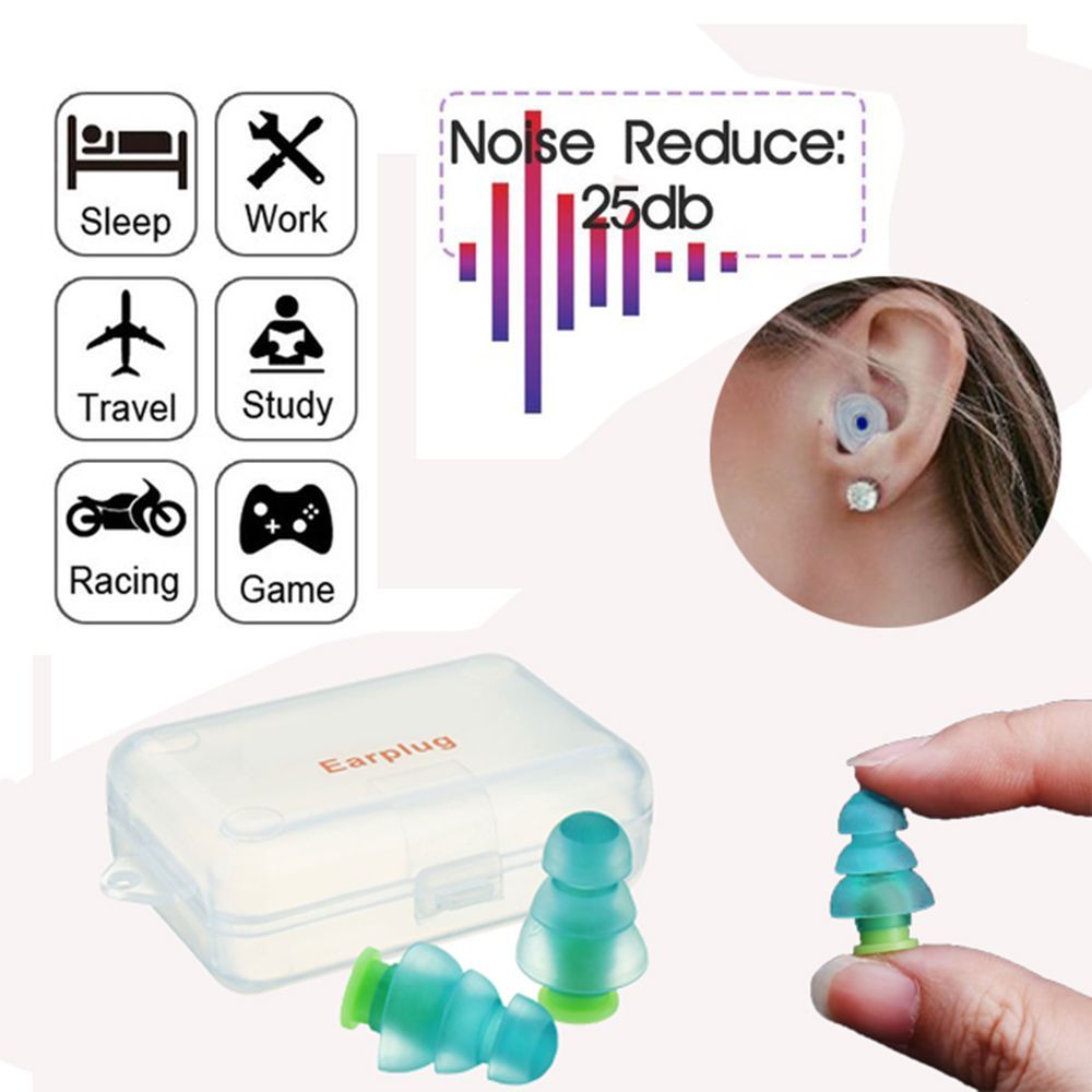 Motorcycles Reusable Noise Reduction Ear Plugs Noise Cancelling Silicone Hearing Protection