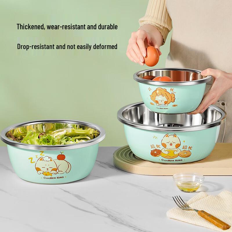 COOKER KING 304 Stainless Steel Food Prep Bowl