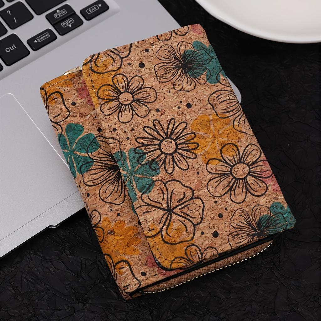 Ретро цветочный узор короткий кошелек этнический стиль клатч сумка для мобильного телефона складной кошелек для монет с отделениями для карт KTY