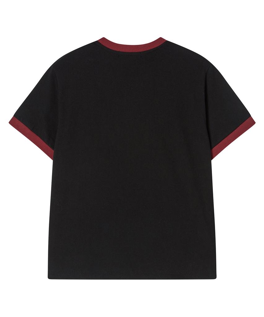 ПОТРЯСАЮЩАЯ СТУДИЯ Футболка с коротким рукавом AWESOME STUDIO Heart Ringer Color Block Черная