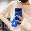 Корейский роскошный синий цветок браслет-цепочка чехол для телефона для Samsung Galaxy Zflip 4 Z Flip 3 Zflip 5g Защитный чехол Капа