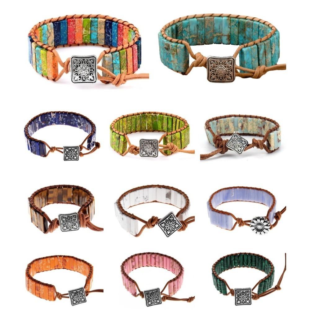 Браслеты с подвесками, плетеные браслеты, украшения для рук, браслет-манжета в богемном стиле, браслет с радужным камнем, женский