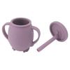 230ml Toddler Cups Silicone Training Sippy Cups with Straw Lid Non Slip Handles Spill Proof Trainer