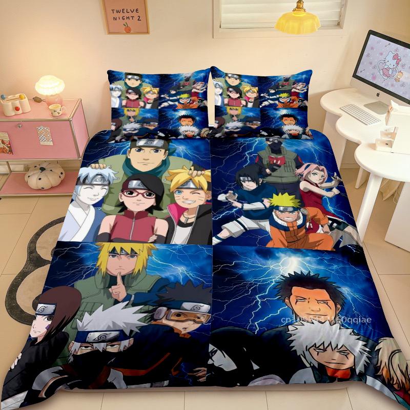 Пододеяльник Наруто Узумаки Наруто Мультяшный Аниме Украшение Комнаты Спальни Детский Подарок Размер Односпальный Двуспальный Настраиваемый