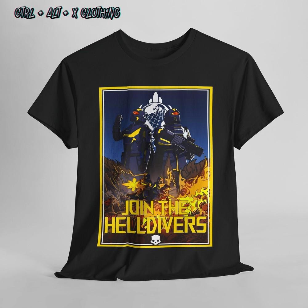 Helldivers 2 Unisex T-Shirt, Gamer Tee, Video Game Shirt, Gaming Top, Graphic