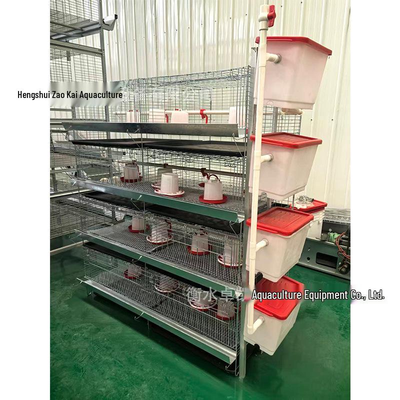 Four-Layer Galvanized Brooder Cage for Chicks and Young Chickens, Dense and Thickened Vertical Design.