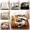 3D Постельное белье для домашних животных кошек Кинг Квин Пододеяльник Наволочка 2/3шт Комплект чехлов с животными Подарок для детей и взрослых постельный комплект