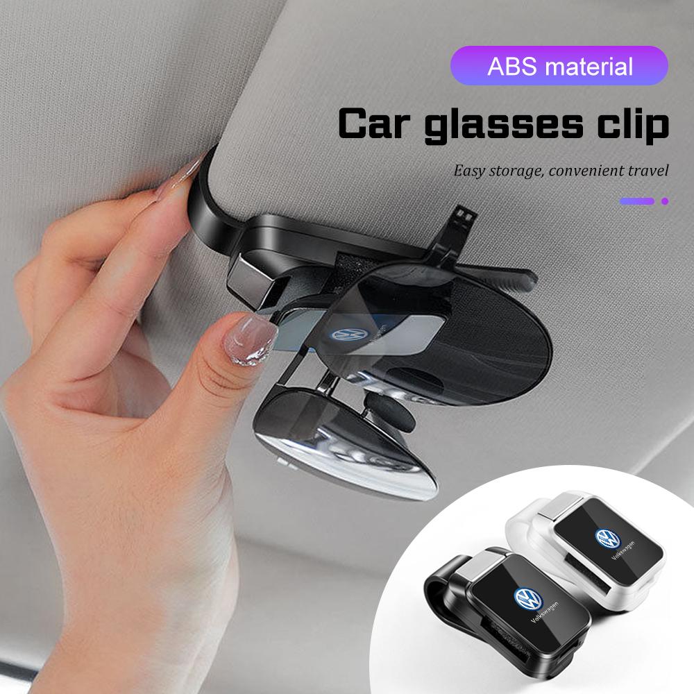 Hub Caps Car Eyeglass Clip Sunshade Sunglasses Holder Glasses Storage Clip For VW Volkswagen Polo Tiguan Passat Golf Jetta Lavid