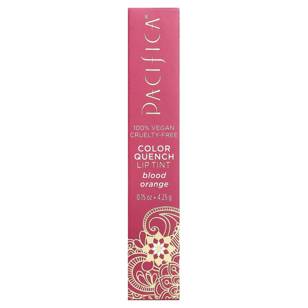 Pacifica Natural Color Quench Lip Tint, кроваво-оранжевый, 0,15 унции (4,25 г)