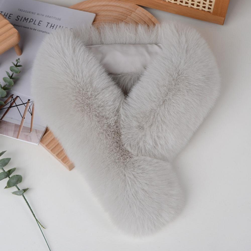 Multicolor Faux Fox Fur Collar Fashion Warm Shawl Scarve 2024 Fur Shawl Collar