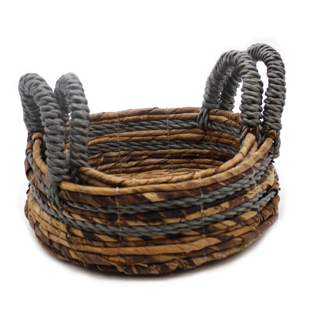 Raffia Baskets Set of 2 Banana Leaf Abu-Abu