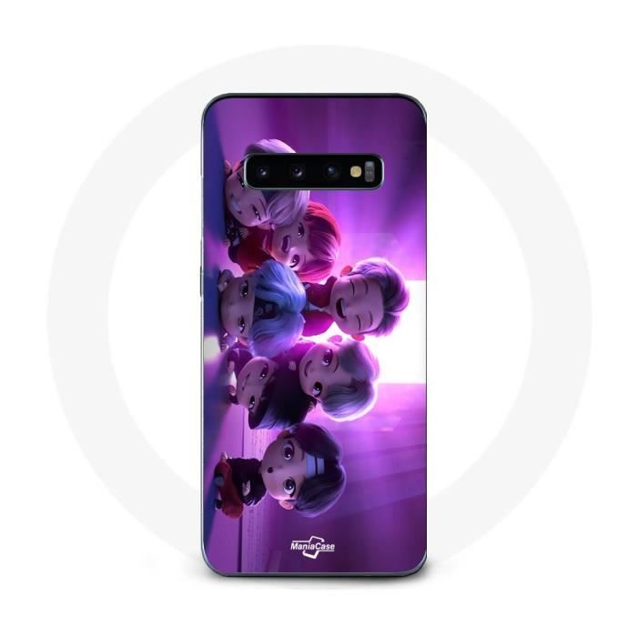 Coque - Maniacase - Samsung Galaxy S10 Plus - Noir - Souple - BTS Kpop