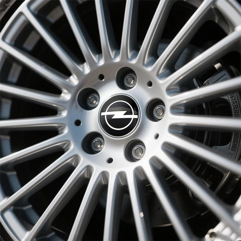 4Pcs 56mm Car Wheel Stickers Center Hub Cap Car Emblem Badge For Opel Astra j g Insignia Corsa d Vectra c Zafira a Auto Gadgets