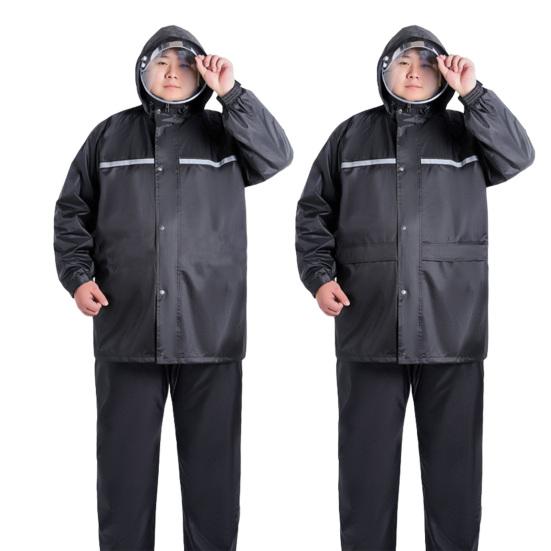 2 шт./компл., костюм от дождя для взрослых, водонепроницаемая, дышащая, высокая видимость, светоотражающая полоска, уличная куртка от дождя, брюки