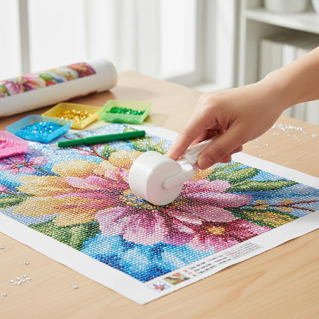 3D Diamond Painting Roller Tool ABS Plastic Metal Shaft Smooth Glue Applicator For Resin Rhinestones DIY Craft