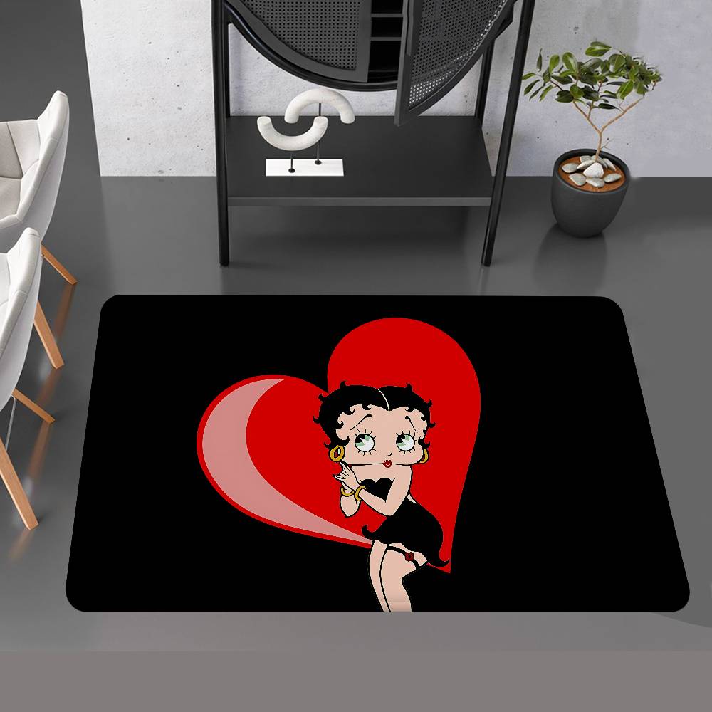 B-Betty Girl B-Boops Door Mat Washable Non-Slip Living Room Sofa Chairs Area Mat Kitchen Doormat Area Rug