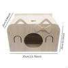 Домик для хомяка, деревянный, с окном, декор для сна, гнездо для хомяка