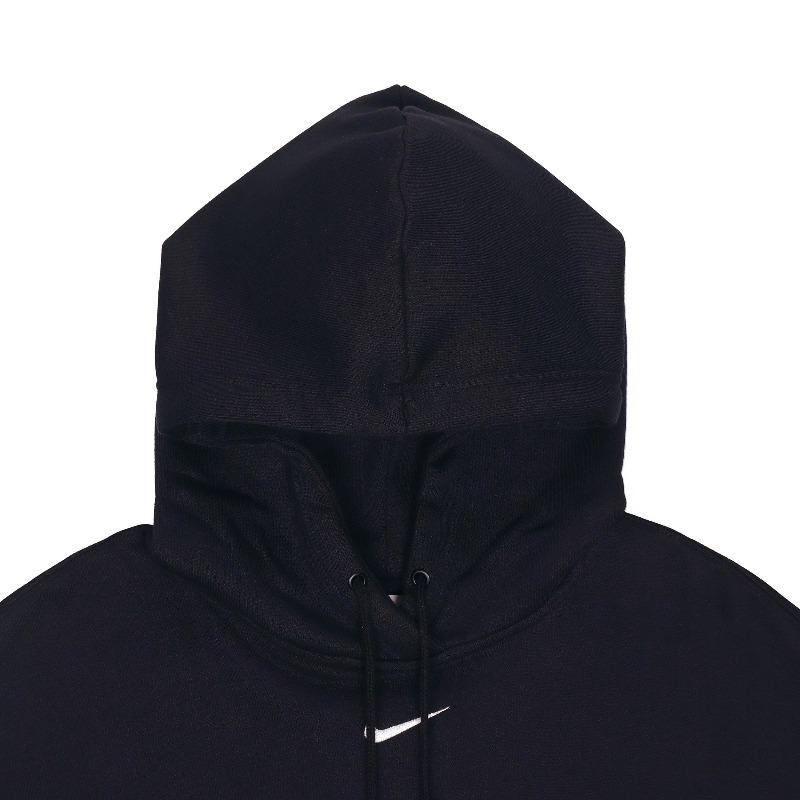 Nike Спортивный повседневный пуловер с флисовой толстовкой с капюшоном для женщин, черный DJ7669-010