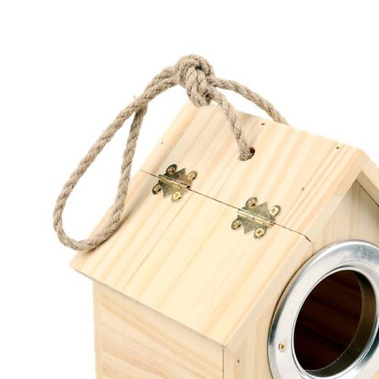 Птичье гнездо без запаха, большое пространство, непромокаемая защита от солнца, гладкая поверхность, укрытие, многократное использование, деревянный подвесной домик для птиц, принадлежности для птиц