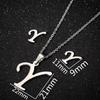 English Letter Necklace & Earring Set: Fashionable Jewelry for Women