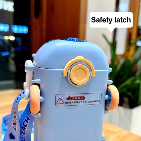 Бутылка для воды с изображением мультяшного автобуса и трубочкой 500 мл с герметичной крышкой, новинка для детей