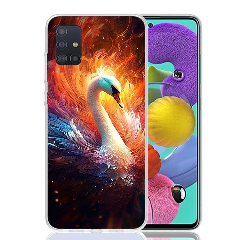 Чехол для телефона White Swan Grace Art для Samsung Galaxy A52 A32 A22 A12 A02S A50S A30S A51 A31 AA71 Note 20 Ultra 10 S10 Plus Galaxy