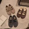 Обувь на платформе с круглым носом на двойном ремешке Birkenstock шерстяная Мэри Джейн шерстяные туфли