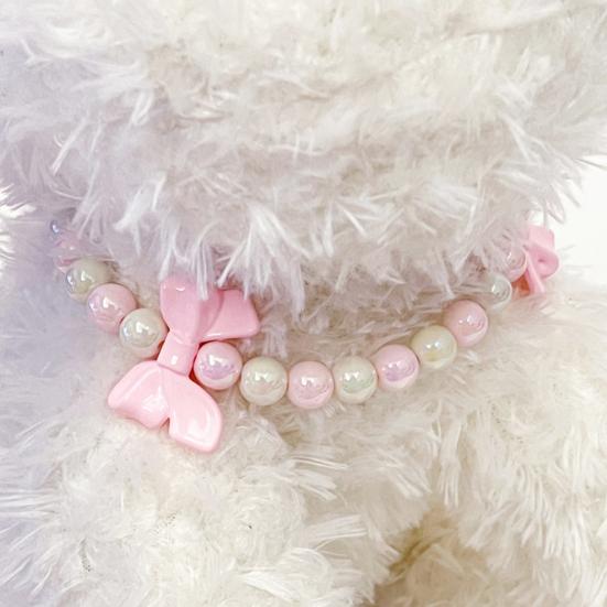 Ошейник для домашних животных для собак и кошек, регулируемый розовый бант, ювелирные изделия, ошейник для щенков