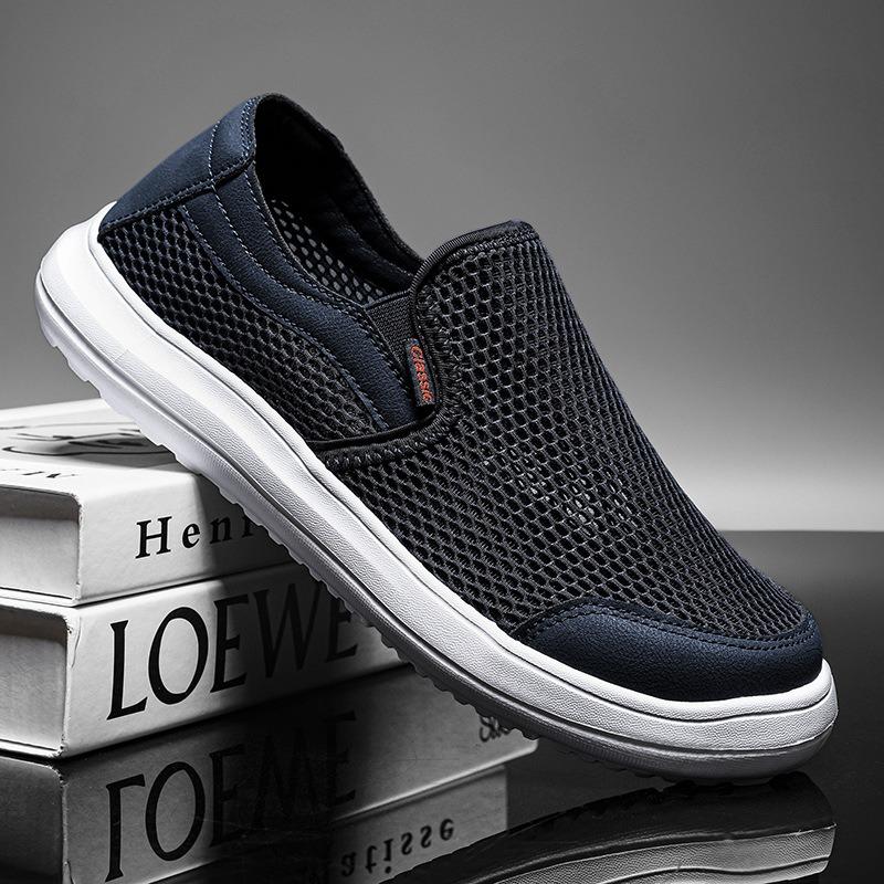 Men's Mesh Shoes Summer Breathable Hollow Out Casual Shoes Fashion Men Sneaker Lightweight Comfortable Driving Shoes Men Loafers