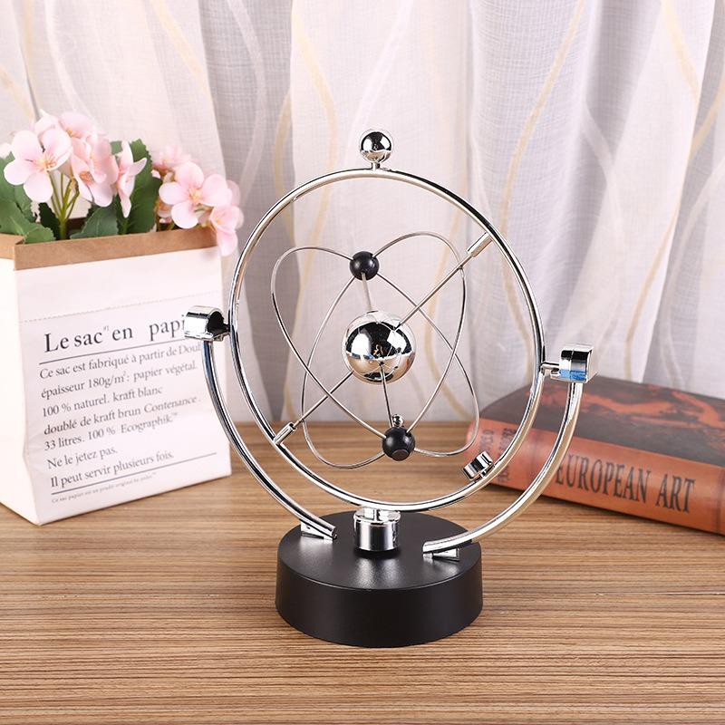 Celestial Orbital Asteroid Rotation Perpetual Motion Swing - Newton Pendulum Model Office Desktop Decor Kinetic Globe Toy