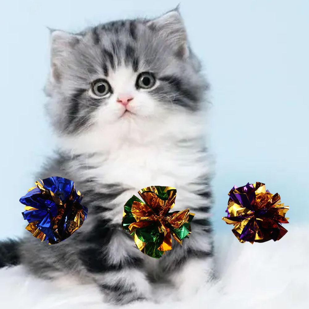 5 шт. Интерактивная кошачья погремушка бумажный мячик случайного цвета игрушка-когтеточка для кошек игра