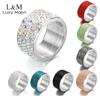 Ring Fashion Stainless Steel Ring with Diamonds Women's Joint Ring Full Diamond Ring Jewelry