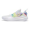 Баскетбольные кроссовки LiNing Blade 3 V2 Rainbow Durable Breathable Low-Top унисекс флуоресцентно-бело-желтые ABAT057-4
